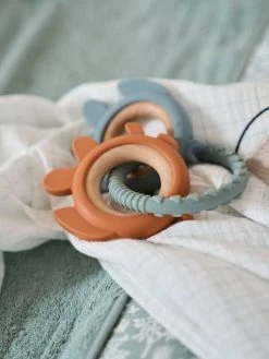 Anneaux De Dentition En Bois Et Silicone Multicolor - Vertbaudet -Hape Boutique anneaux de dentition en bois et silicone 3