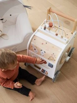 Chariot De Marche Cube D'activités Avec Freins En Bois FSC® Multicolore - Vertbaudet -Hape Boutique chariot de marche cube dactivites avec freins en bois fsc 4