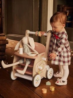 Chariot De Marche Poussette En Bois FSC® Rose - Vertbaudet -Hape Boutique chariot de marche poussette en bois fsc 2