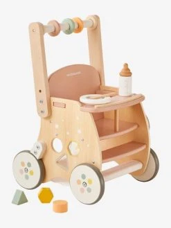 Chariot De Marche Poussette En Bois FSC® Rose - Vertbaudet -Hape Boutique chariot de marche poussette en bois fsc 3