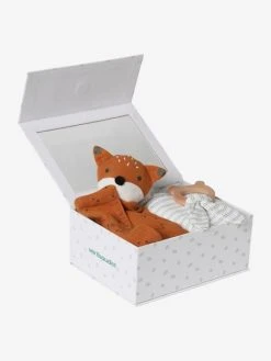Coffret Cadeau 3 Pièces : Lange + Doudou + Hochet Rose - Vertbaudet -Hape Boutique coffret cadeau 3 pieces lange doudou hochet 2
