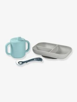 Coffret D’apprentissage 3 Pièces BEABA En Silicone Rose - Beaba -Hape Boutique coffret dapprentissage 3 pieces beaba en silicone 3