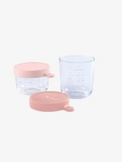 Coffret De 2 Pots De Conservation En Verre BEABA Airy Green/ Light Mist - Beaba -Hape Boutique coffret de 2 pots de conservation en verre beaba 2