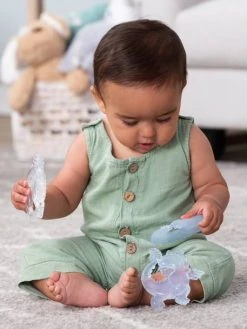 Coffret De 3 Anneaux De Dentition Cristal - INFANTINO Blanc - Infantino -Hape Boutique coffret de 3 anneaux de dentition cristal infantino 3