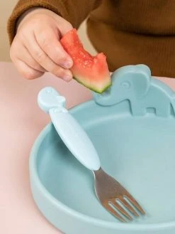 Coffret Repas 3 Pièces DONE BY DEER Peekaboo Deer Friends En Silicone Bleu - Done By Deer -Hape Boutique coffret repas 3 pieces done by deer peekaboo deer friends en silicone 3