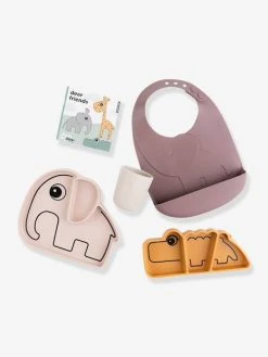 Coffret Repas 4 Pièces DONE BY DEER Goodie Box Stick&Stay En Silicone Bleu/gris/vert - Done By Deer -Hape Boutique coffret repas 4 pieces done by deer goodie box stickstay en silicone 4