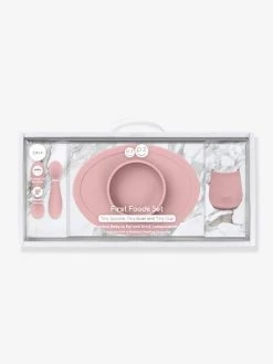 Coffret-repas 4 Pièces EZPZ First Food Set En Silicone Bleu - EZPZ -Hape Boutique coffret repas 4 pieces ezpz first food set en silicone 2