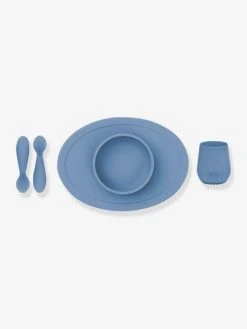 Coffret-repas 4 Pièces EZPZ First Food Set En Silicone Bleu - EZPZ