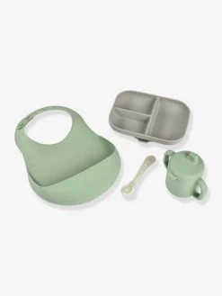 Coffret Repas Les Essentiels 4 Pièces BEABA En Silicone Vert Sauge - Beaba -Hape Boutique coffret repas les essentiels 4 pieces beaba en silicone 3