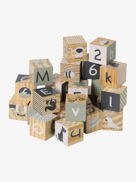 Cubes Alphabet En Bois FSC® Multicolore - Vertbaudet 1 Cubes Alphabet En Bois FSC® Multicolore - Vertbaudet