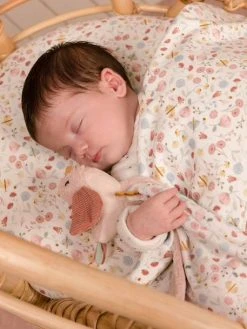 Doudou Carré Oiseau - Flowers & Butterflies - LITTLE DUTCH Rose Pâle - Little Dutch -Hape Boutique doudou carre oiseau flowers butterflies little dutch 3