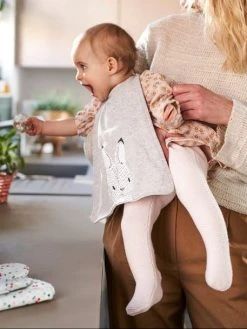 Grand Bavoir Enfant Gris Chiné - Vertbaudet -Hape Boutique grand bavoir enfant 4