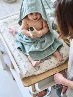 Housse De Matelas à Langer Personnalisable SOUS L'OCÉAN Blanc/bleu - Vertbaudet -Hape Boutique housse de matelas a langer personnalisable sous locean 5