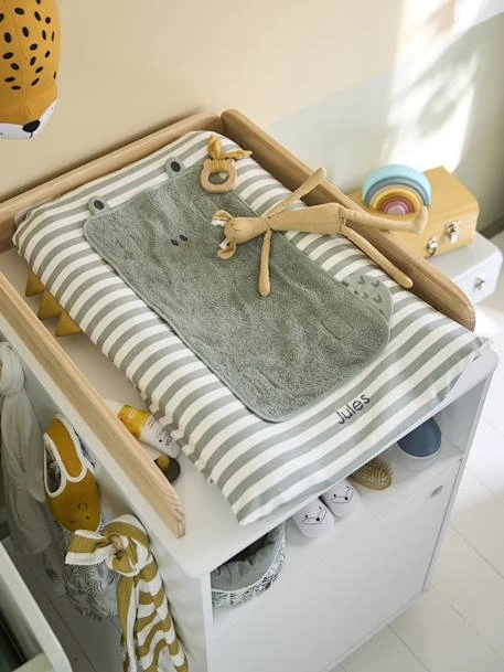 Housse Pour Matelas à Langer Personnalisable TREK Rayé Vert - Vertbaudet 2 Housse Pour Matelas à Langer Personnalisable TREK Rayé Vert - Vertbaudet – Image 2