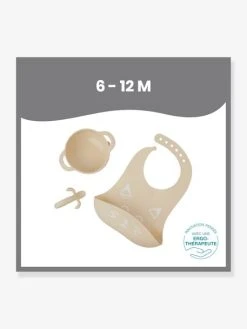 Kit Repas Silicone BABYMOOV First’Isy Beige (renard) - Babymoov -Hape Boutique kit repas silicone babymoov firstisy 2