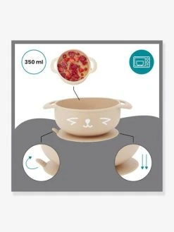 Kit Repas Silicone BABYMOOV First’Isy Beige (renard) - Babymoov -Hape Boutique kit repas silicone babymoov firstisy 5