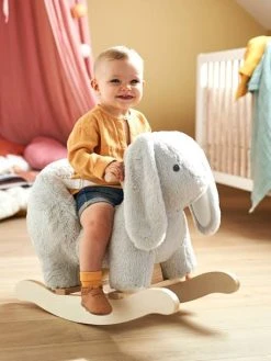 Lapin à Bascule Bébé FSC® Gris - Vertbaudet -Hape Boutique lapin a bascule bebe fsc 2