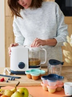 Les 2 Pots De Conservation En Silicone Vert/bleu - Vertbaudet -Hape Boutique les 2 pots de conservation en silicone 2