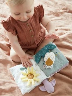 Livre D'activités En Gaze De Coton DOUCE PROVENCE Violet - Douce Provence - Vertbaudet -Hape Boutique livre dactivites en gaze de coton douce provence 3