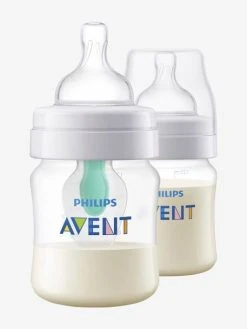 Lot De 2 Biberons 125 Ml Philips AVENT Anti-colic Avec Valve AirFree Transparent - Philips Avent