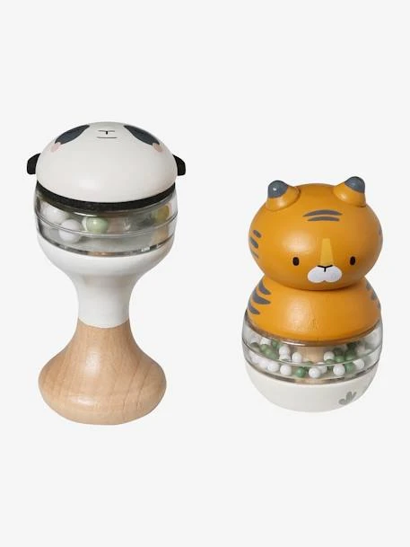 Lot De 2 Hochets En Bois FSC® Vert - Vertbaudet 4 Lot De 2 Hochets En Bois FSC® Vert - Vertbaudet – Image 4