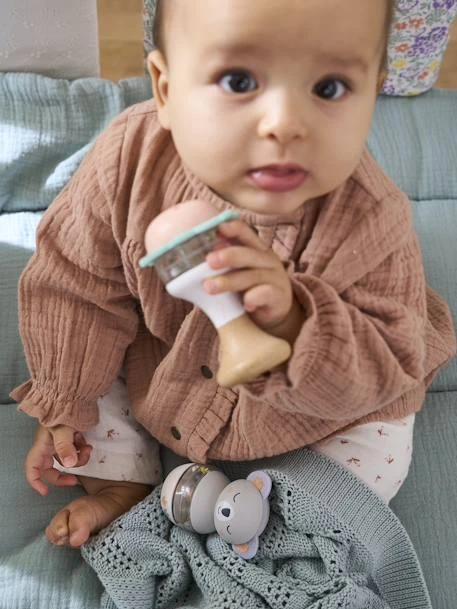 Lot De 2 Hochets En Bois FSC® Vert - Vertbaudet 1 Lot De 2 Hochets En Bois FSC® Vert - Vertbaudet