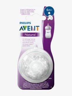 Lot De 2 Tétines Philips AVENT Natural à Débit Rapide, Dès 6 Mois Transparent - Philips Avent -Hape Boutique lot de 2 tetines philips avent natural a debit rapide des 6 mois 2