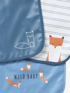 Lot De 3 Bavoirs Plastifiés Bleu - Vertbaudet -Hape Boutique lot de 3 bavoirs plastifies 4