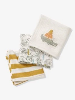 Lot De 3 Langes En Gaze De Coton TREK Oeko-Tex® Multicolore - Vertbaudet