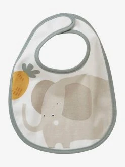 Lot De 7 Bavoirs Naissance En Coton Bio* Vertbaudet Blanc Jungle - Vertbaudet -Hape Boutique lot de 7 bavoirs naissance en coton bio vertbaudet 4