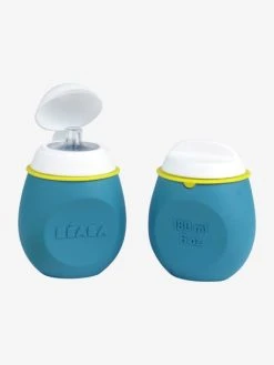 Lot De Gourdes Pour Compotes BEABA Babysqueez' 2 En 1 + Squeez'portion Blue - Beaba -Hape Boutique lot de gourdes pour compotes beaba babysqueez 2 en 1 squeezportion 4
