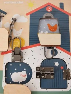 Planche à Verrous En Bois FSC® Multicolore - Vertbaudet -Hape Boutique planche a verrous en bois fsc 3