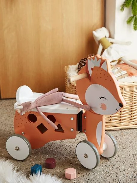 Porteur Coffre Renard En Bois FSC® Multicolore - Vertbaudet 1 Porteur Coffre Renard En Bois FSC® Multicolore - Vertbaudet