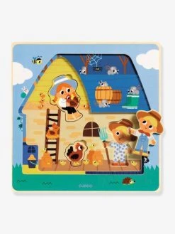 Puzzle 3 Niveaux Chez Moo DJECO Bleu - Djeco -Hape Boutique puzzle 3 niveaux chez moo djeco 2