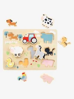 Puzzle à Encastrer Ferme En Bois FSC® Multicolore - Vertbaudet -Hape Boutique puzzle a encastrer ferme en bois fsc 3