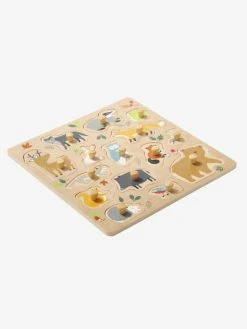 Puzzle Bouton Forêt En Bois FSC® Multicolore - Vertbaudet