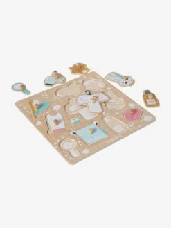 Puzzle Bouton Salle De Bain En Bois FSC® Multicolore - Vertbaudet -Hape Boutique puzzle bouton salle de bain en bois fsc 2