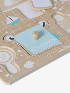 Puzzle Bouton Salle De Bain En Bois FSC® Multicolore - Vertbaudet -Hape Boutique puzzle bouton salle de bain en bois fsc 5