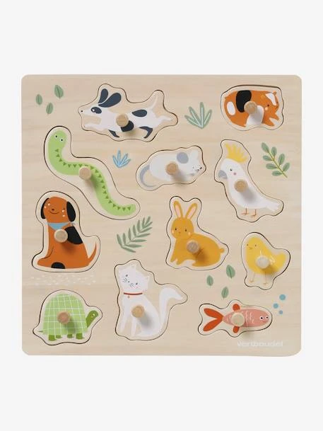 Puzzle Boutons Animaux De Compagnie En Bois FSC® Multicolore - Vertbaudet 1 Puzzle Boutons Animaux De Compagnie En Bois FSC® Multicolore - Vertbaudet