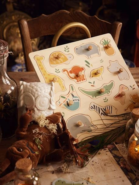 Puzzle Boutons Jungle En Bois FSC® Multicolore - Vertbaudet 3 Puzzle Boutons Jungle En Bois FSC® Multicolore - Vertbaudet – Image 3