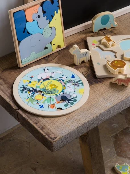 Puzzle Chunky Jungle En Bois FSC® Multicolore - Vertbaudet 2 Puzzle Chunky Jungle En Bois FSC® Multicolore - Vertbaudet – Image 2