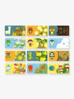 Puzzle Duo Cache-Cache - DJECO Multicolore - Djeco -Hape Boutique puzzle duo cache cache djeco 2