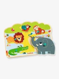 Puzzle Sonore Baobab - DJECO Jaune - Djeco -Hape Boutique puzzle sonore baobab djeco 2