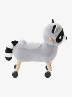 Raton Laveur Masqué à Roulettes En Peluche Et Bois FSC® Multicolore - Vertbaudet -Hape Boutique raton laveur masque a roulettes en peluche et bois fsc 4