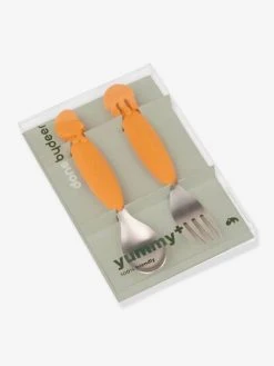 Set 2 Couverts DONE BY DEER YummyPlus Sea Friends Rose - Done By Deer -Hape Boutique set 2 couverts done by deer yummyplus sea friends 3