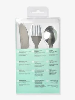 Set 3 Couverts D'apprentissage Inox BEABA Airy Green - Beaba -Hape Boutique set 3 couverts dapprentissage inox beaba 4