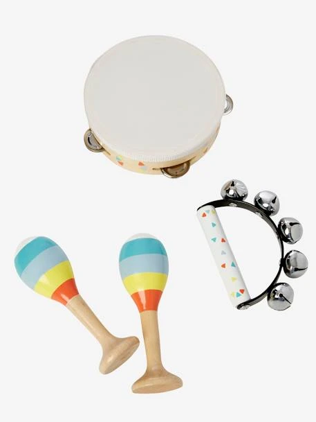 Set 3 Instruments : Maracas, Tambourin, Grelots En Bois FSC® Multicolore - Vertbaudet 1 Set 3 Instruments : Maracas, Tambourin, Grelots En Bois FSC® Multicolore - Vertbaudet
