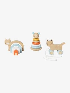 Set De 3 Jouets En Bambou Multicolore - Vertbaudet