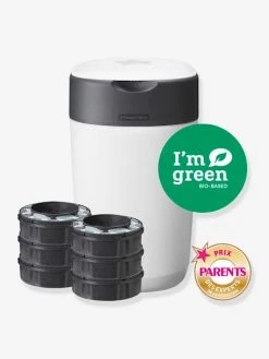 Starter Pack Poubelle à Couches TOMMEE TIPPEE Twist & Click + 6 Recharges Blanc - Tommee Tippee