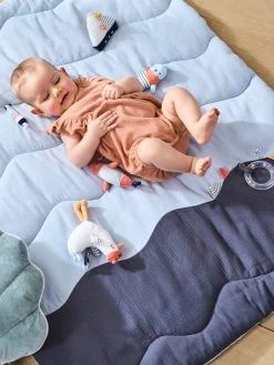 Tapis D'éveil Souple Sans Arche LEON SUR LE PONTON Bleu - Vertbaudet -Hape Boutique tapis deveil souple sans arche leon sur le ponton 3